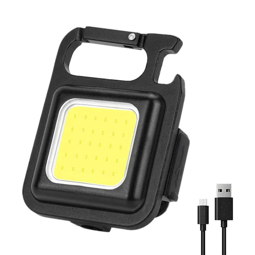 Multifunctional LED Mini COB Keychain Light Camping USB Charging Emergency Lamps