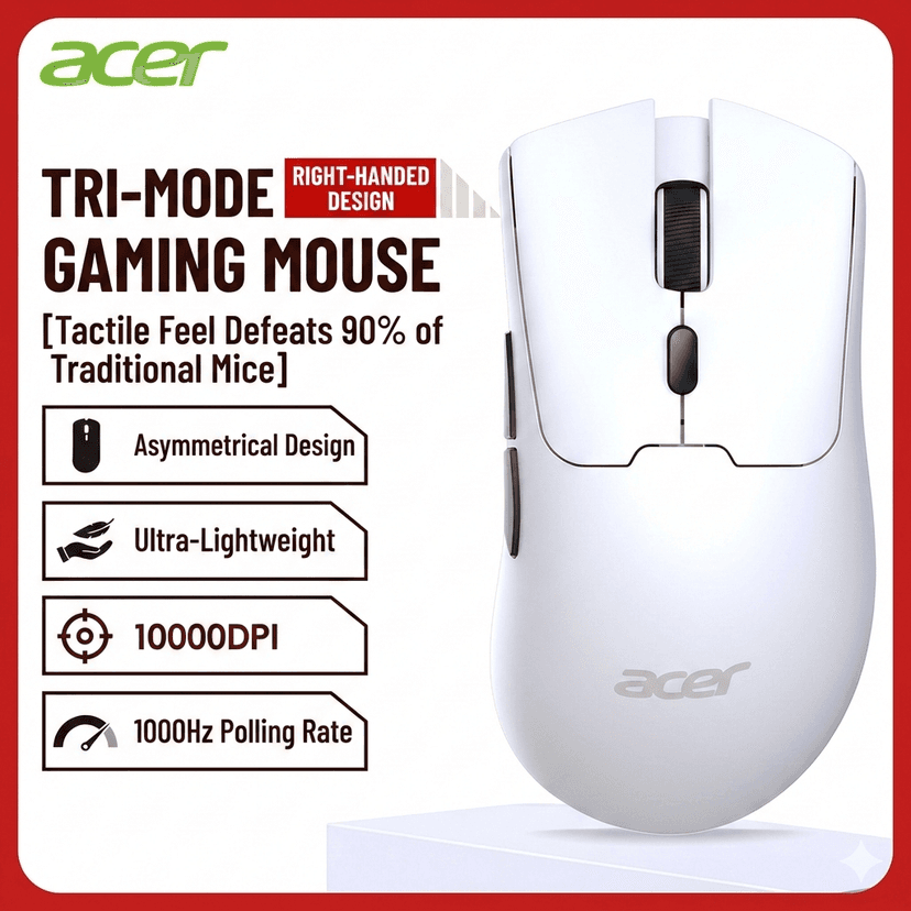 Acer OMR255 100000dpi Multi-mode wireless Gaming mouse